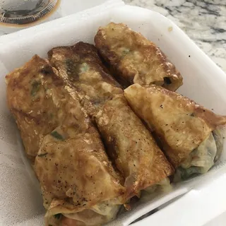 Pan-fried Veggie Bean Curd Rolls Breakfast