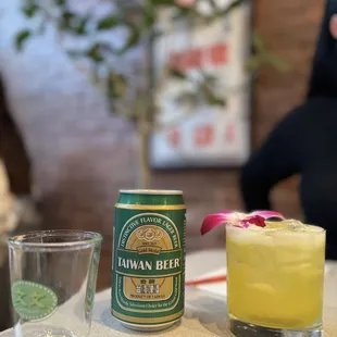 Mocktail and Taiwan beer