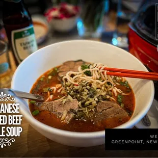 Taiwanese Braised Beed Noodles. IG: BachelorsGrillNYC
