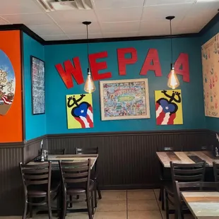 the interior of the restaurant