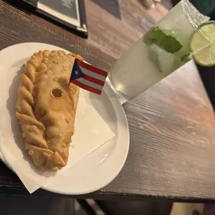 Beef Empanadas  Beef Patty and mojito