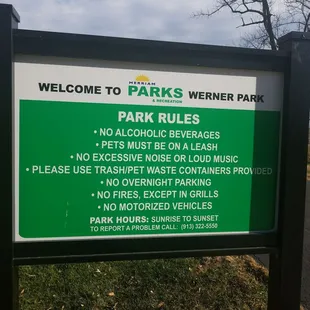 the park rules