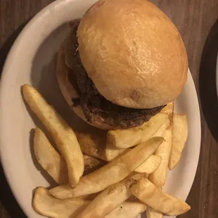 Bacon jam burger with beer cheese and fried green tomatoes