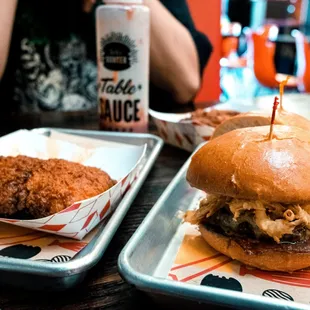 PBJ Burger and Chicken Side