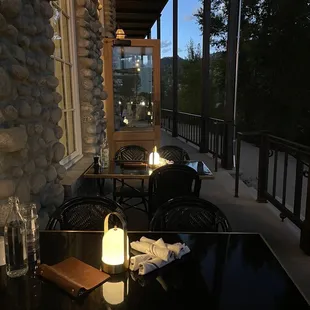 Gorgeous night time views from our table