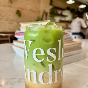 matcha thai tea latte ($6)