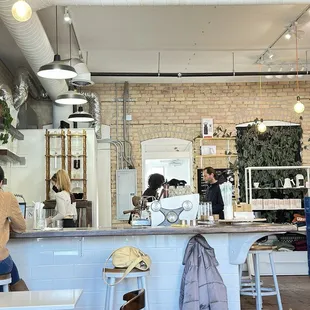 the interior of a coffee shop