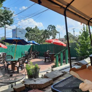Patio all to ourselves Wesleys needs your business Come have a drink on their awesome patio They are in the DORA Great bloodies