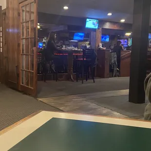 a view of the dining area