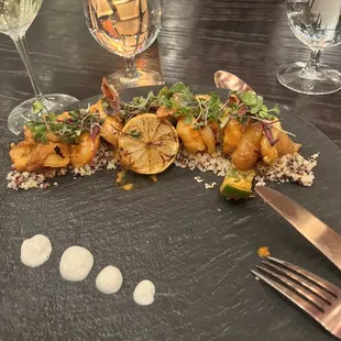 Spicy Shrimp Flambe