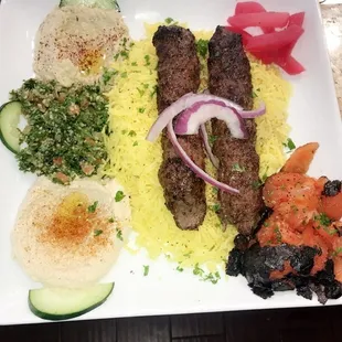 Kafta Kebab Plate