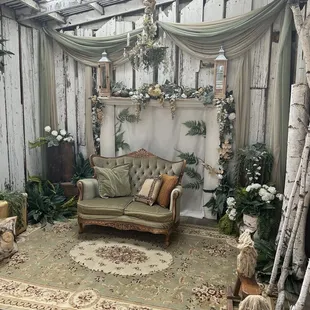 One of the rooms for photos. Bigger couches available for family photos