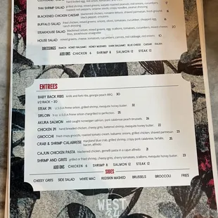 Menu rear (6/24/23)