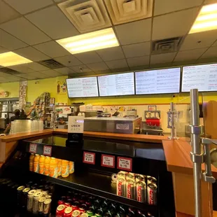 a view of the counter area