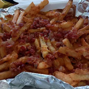 Loaded fries - burned