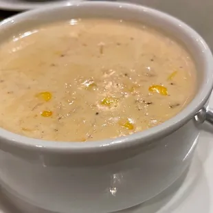 Corn chowder was super delicious. Definitely get this.