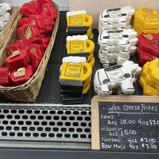 Cheese is overpriced. The helpful sales lady had me take a look at the discount cheese basket with prices around $2-4.