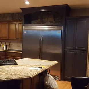 During Stage 2 Glazing Cabinets