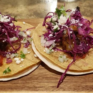 Blackened Shrimp Tacos on a flour and corn quesadilla is on another level! These were so Bomb!!!!!