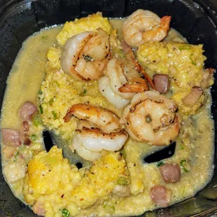 Shrimp &amp; Grits (take away)