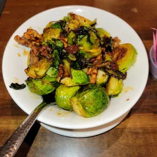 Bacon &amp; Brussels.  Sooo good!