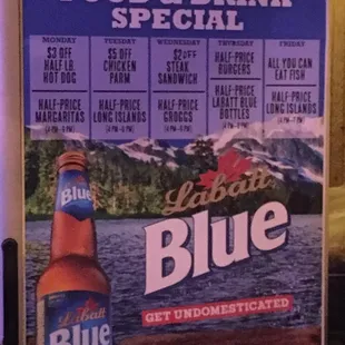 Daily food and drink specials!