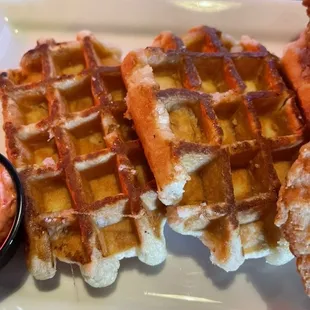 Waffles from the chicken and waffles