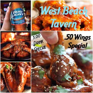 a collage of food items