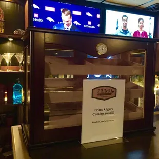 Primo Cigars Humidor in West Beach Tavern getting set up!