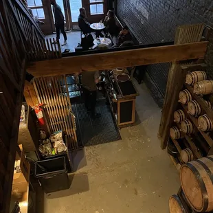 View from the upstairs seating area... reservations required