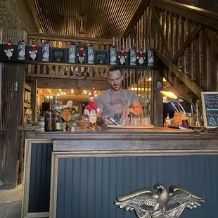 a man behind the bar