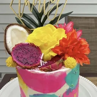 a colorful cake