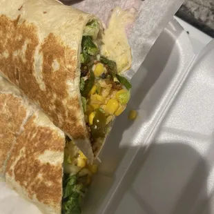 Giant Baja Burrito chorizo