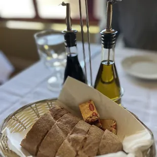 Warm bread with butter.