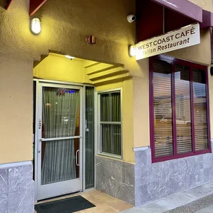 Front door of entrance