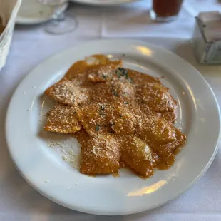 Chef's special - seafood ravioli!