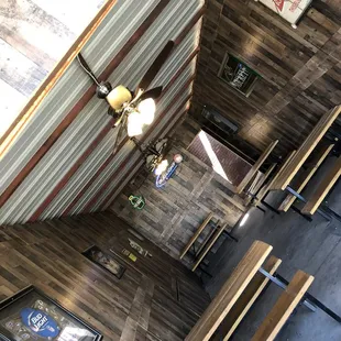 Pretty cool seating area located outside.