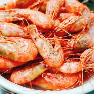 a plate of shrimp