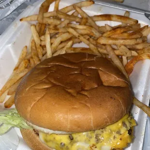 West Coast Burger with Cajun Fries