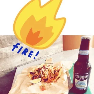 Pastor and Mahi Mahi tacos