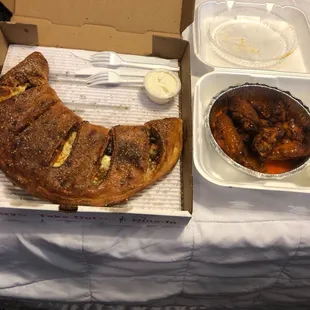 a half eaten croissant