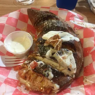 Cheeseburger Pizza Calzone