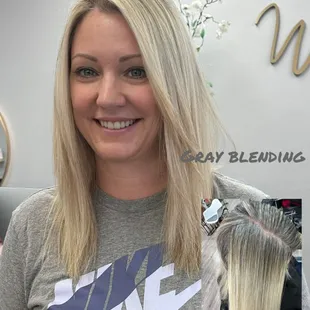 PSA: Not all gray hair is meant to be colored. Gray blending by Heather Lucas