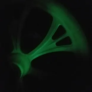 The powder coat does glow in the dark