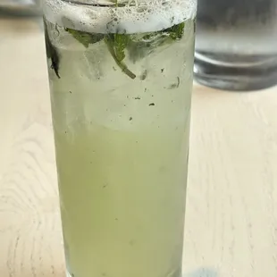 BASIL LEMONGRASS NO-JITO-seedlip garden 108, mint, basil, lemongrass syrup, soda