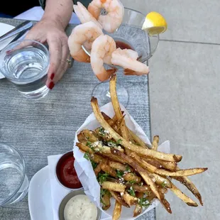 Shrimp Cocktail Truffle Parmesan Fries