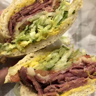 Pastrami sandwich :D yum! I ordered it without the house sauce, not a fan.