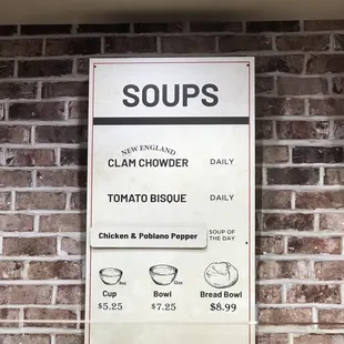 Soup menu 8/21