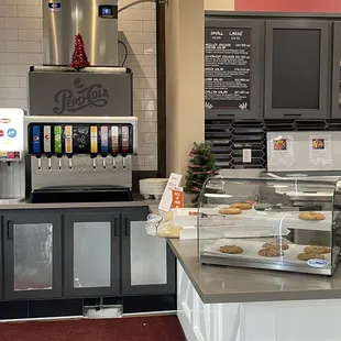 Soda machine and cookies
