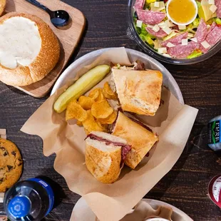 a variety of sandwiches